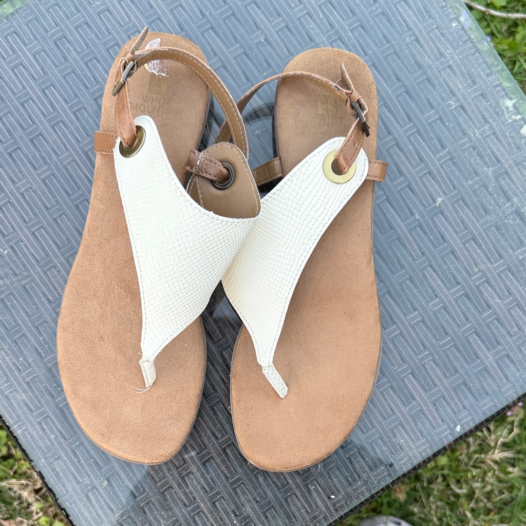 White Mountain White Sandals